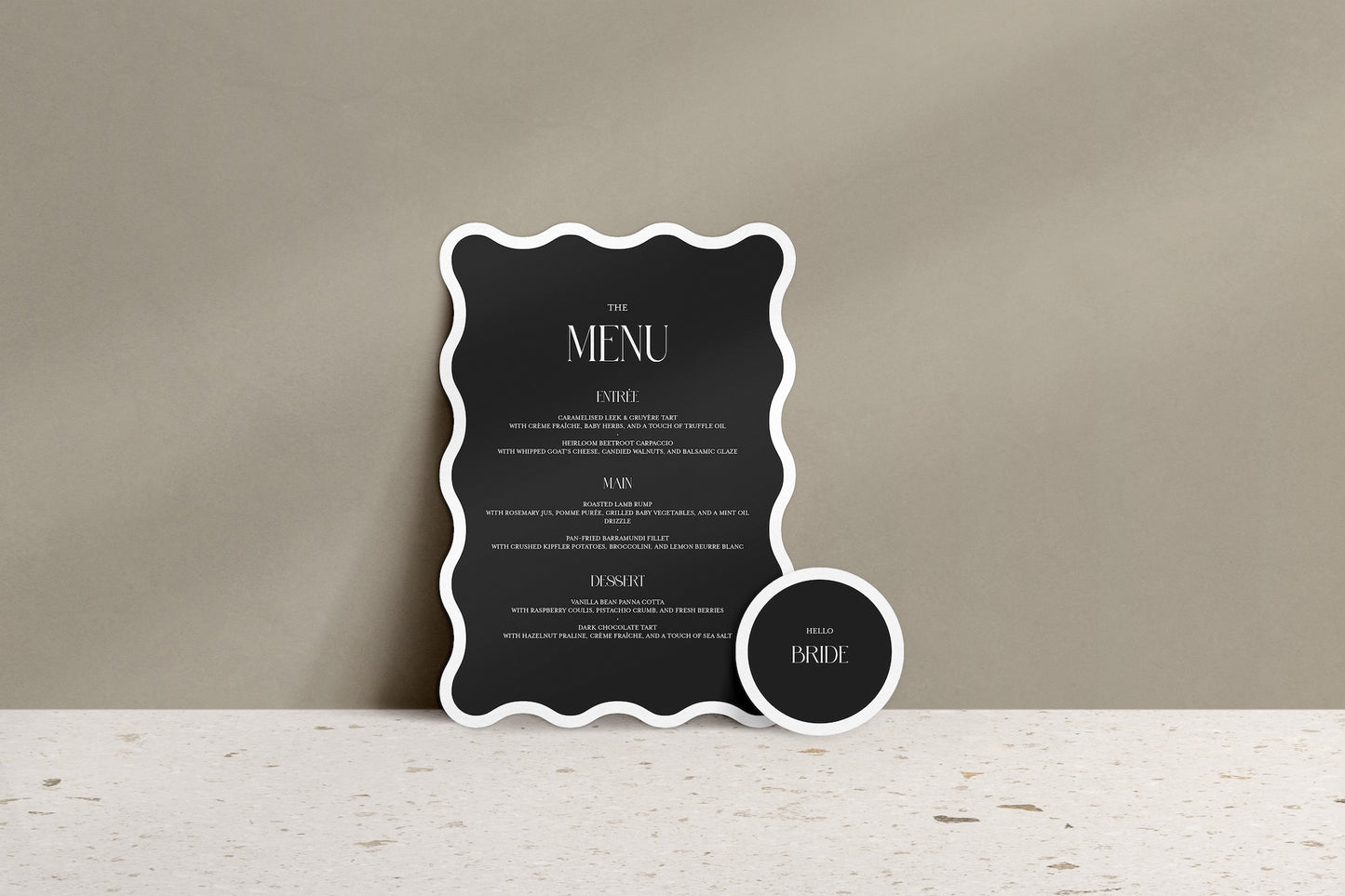 Wavy Baby Menu & Place Cards