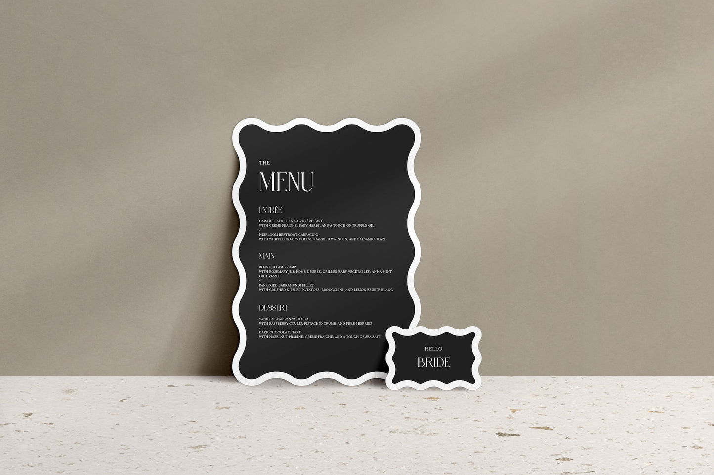 Wavy Baby Menu & Place Cards