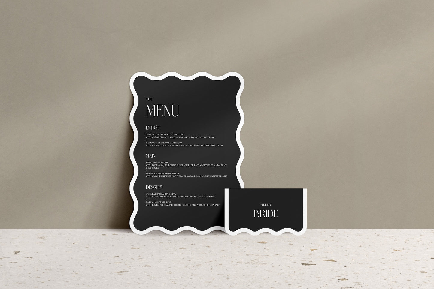 Wavy Baby Menu & Place Cards