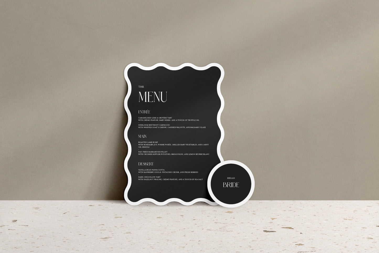 Wavy Baby Menu & Place Cards