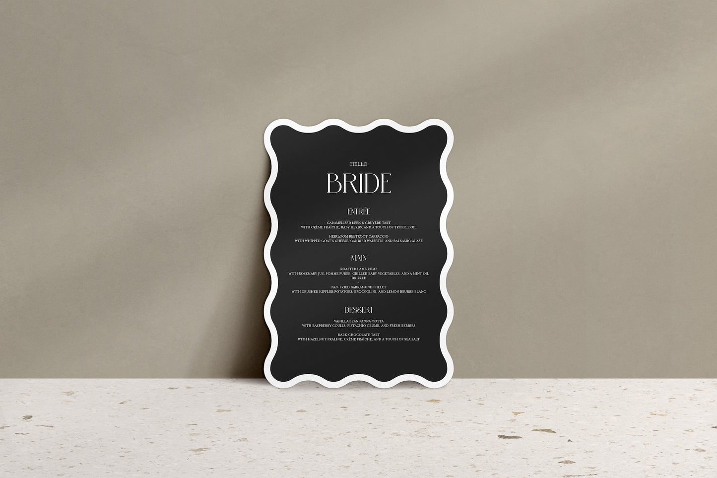 Wavy Baby Menu & Place Cards