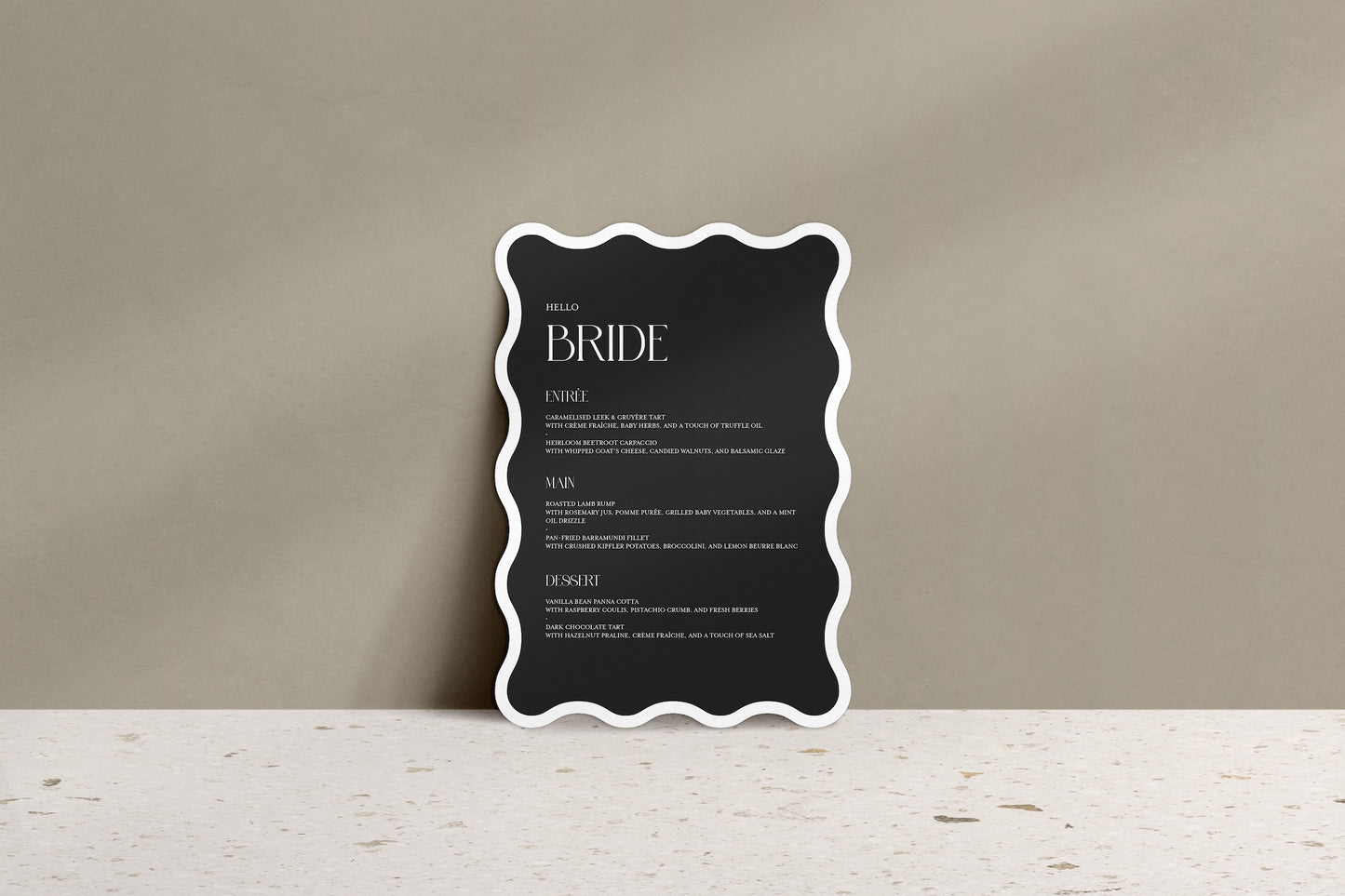 Wavy Baby Menu & Place Cards